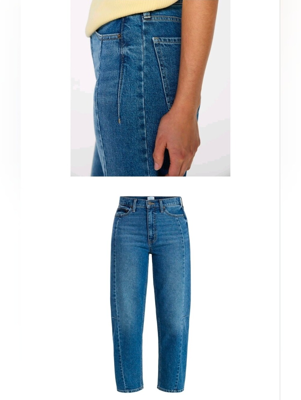 Time & Tru Womens High Rise Barrel Leg Jeans Medium Wash NWT Size 20, 28" Inseam